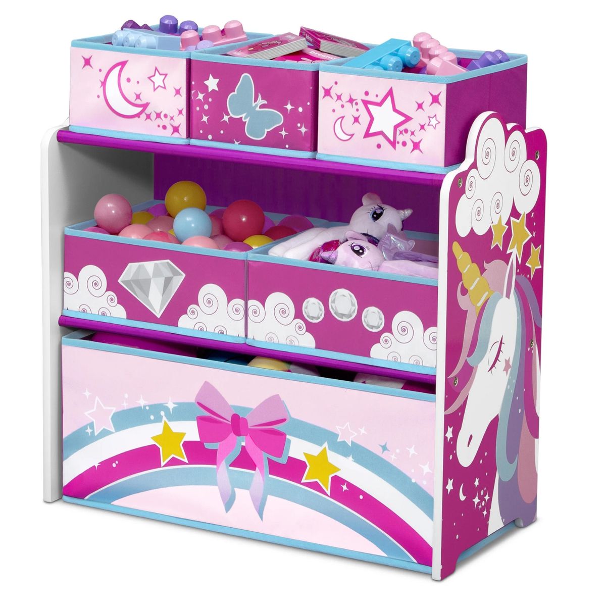 DELTA CHILDREN - Organizador unicornio de 6  contenedores Delta Children