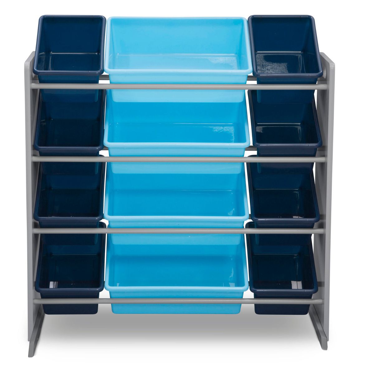 DELTA CHILDREN - Organizador infantil de 12 contenedores de plástico azul y celeste Delta Children