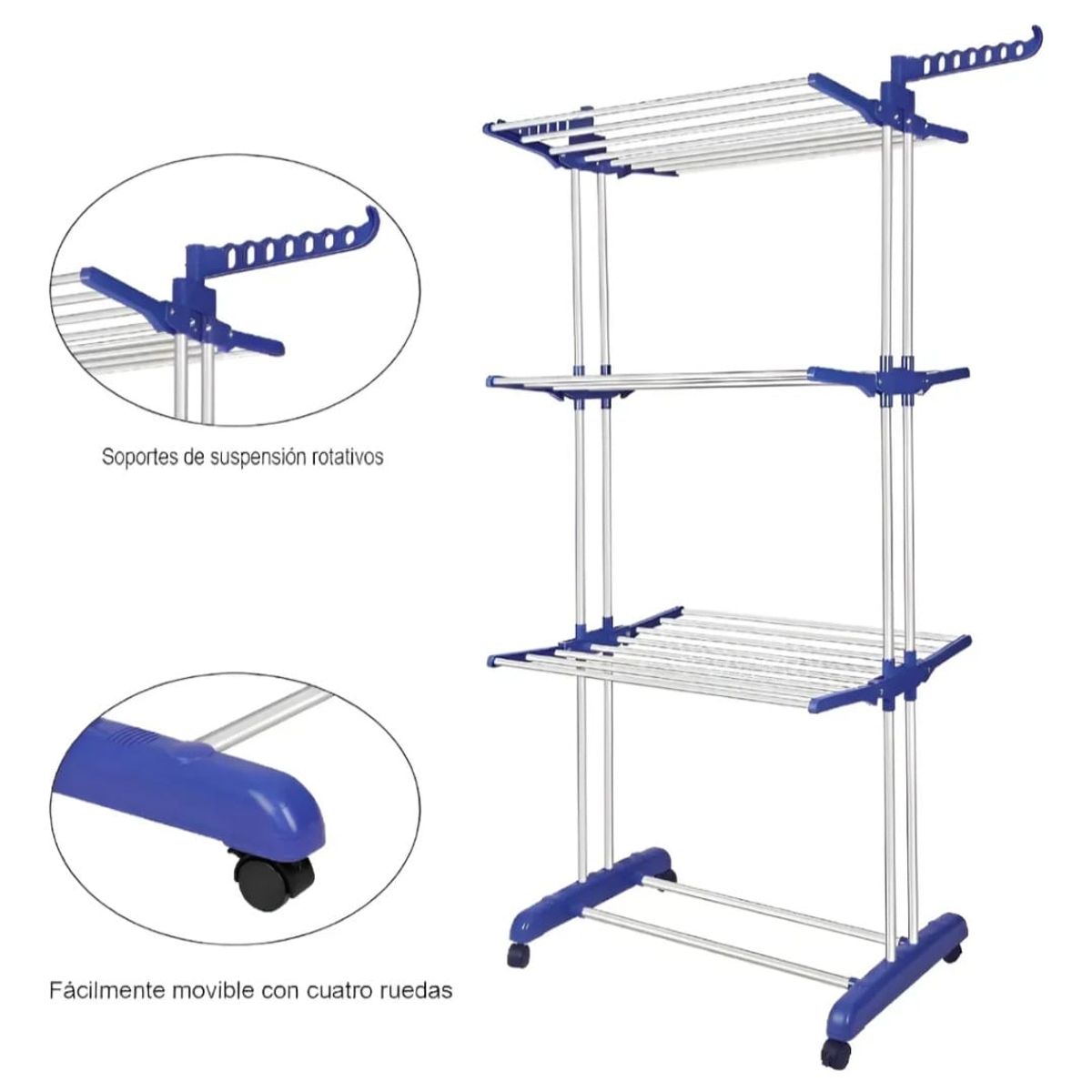 GENERICO - Tendedero De Ropa Plegable De  Tres Niveles Hogar