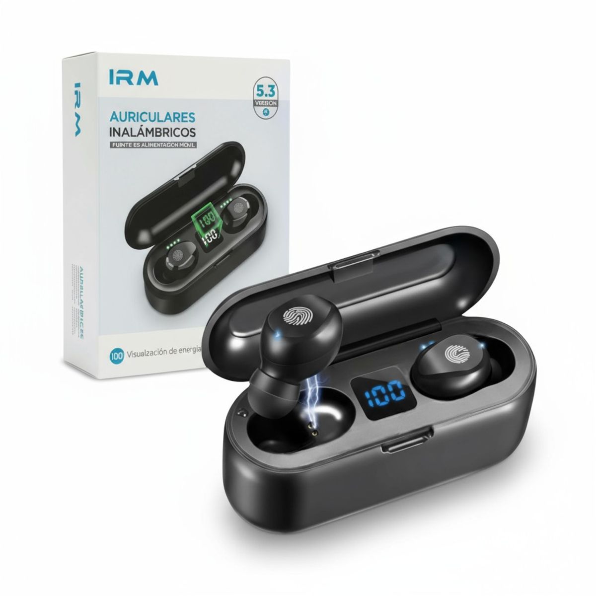 IRM - Audífonos Inalámbrico Bluetooth Irm-10326 Estuche De Carga