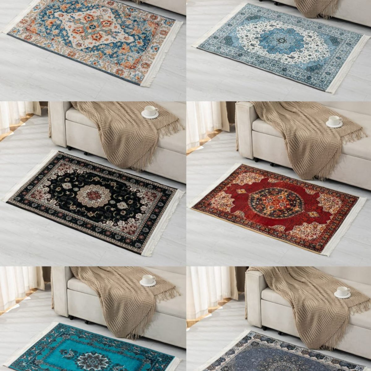 GENERICO - ALFOMBRA DECORATIVA CON FLECOS 120X160CM