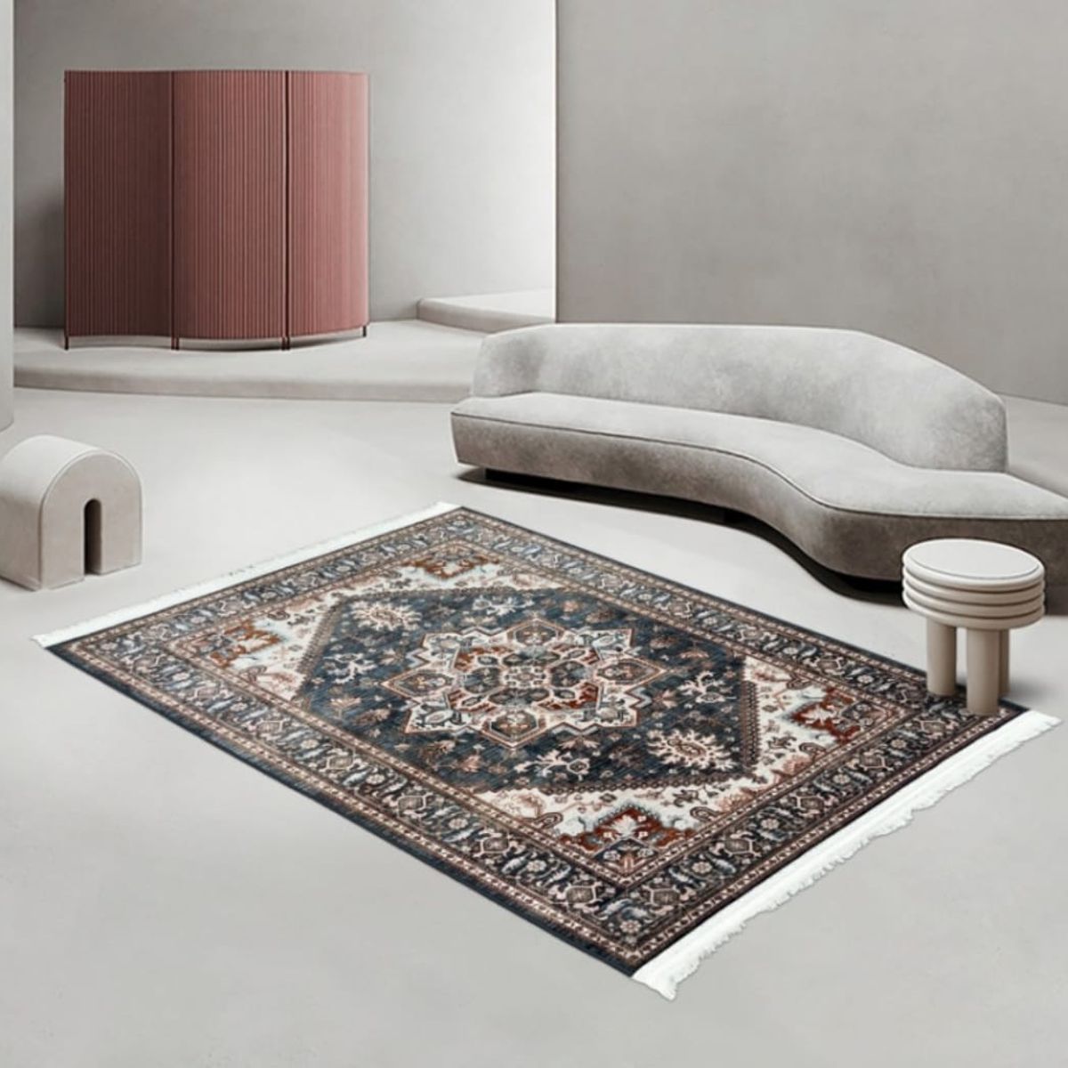 GENERICO - ALFOMBRA DECORATIVA CON FLECOS 120X160CM