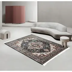 GENERICO - ALFOMBRA DECORATIVA CON FLECOS 120X160CM