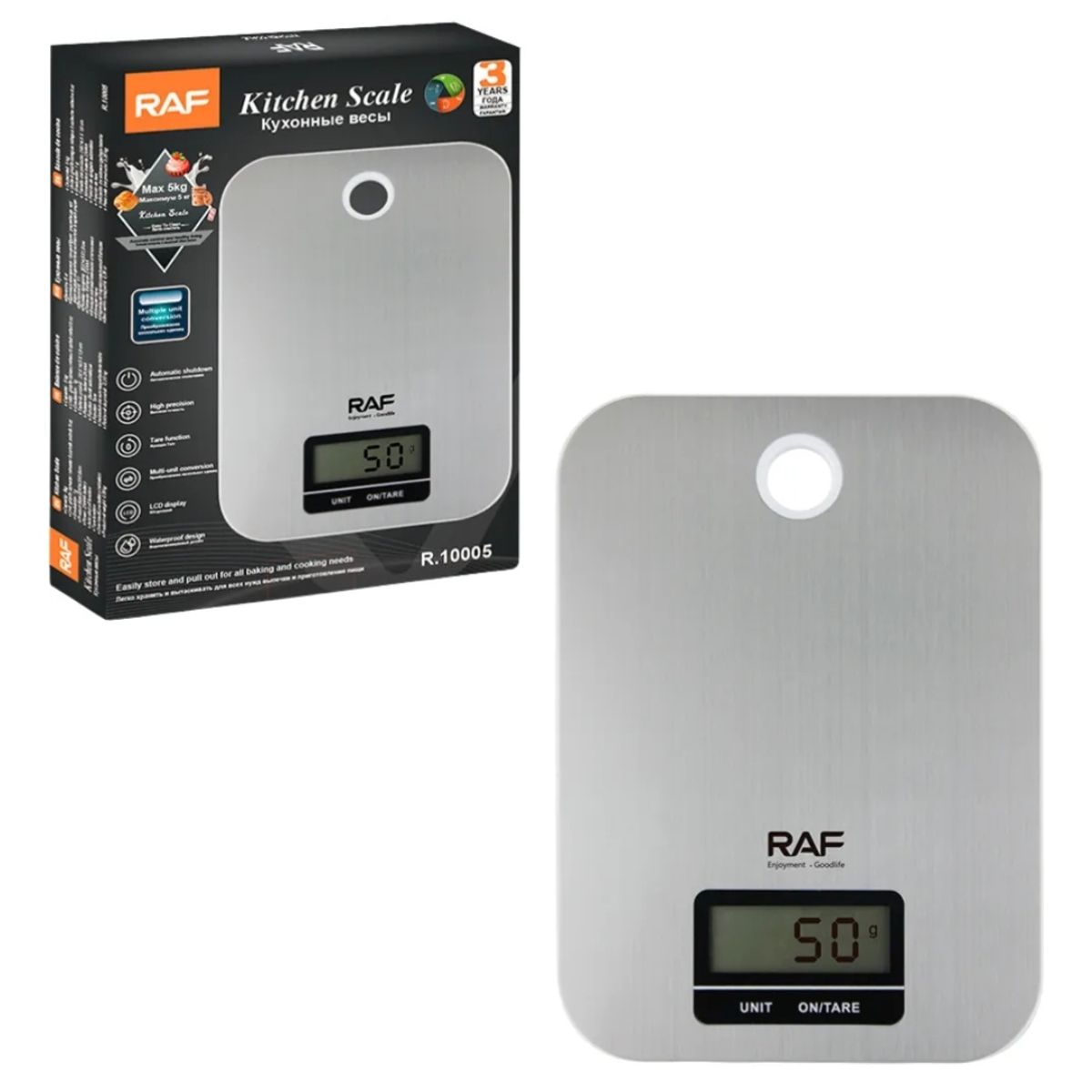GENERICO - Bascula Digital Gramera Cocina Balanza Alimentos Raf 5kg IRM
