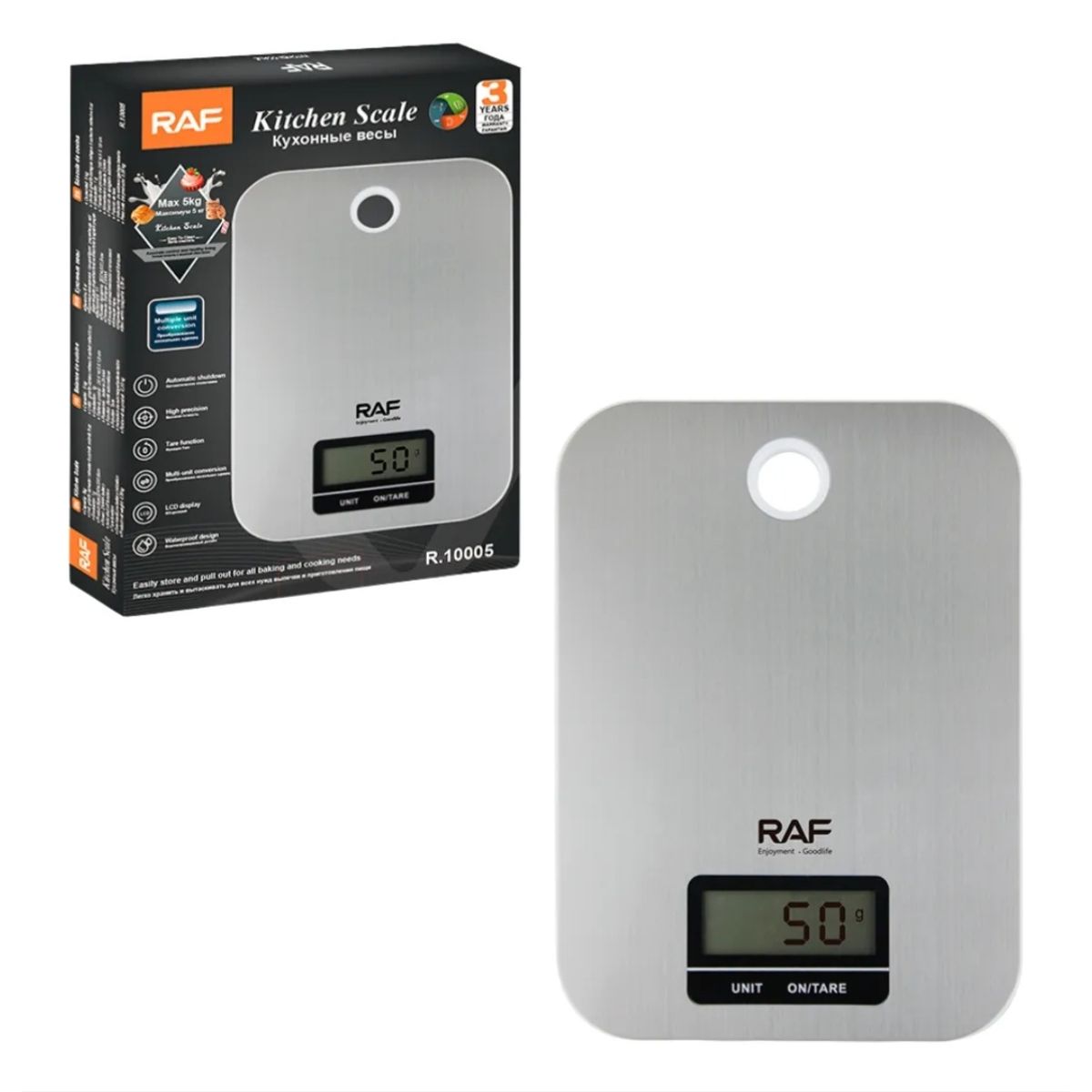 GENERICO - Bascula Digital Gramera Cocina Balanza Alimentos Raf 5kg IRM