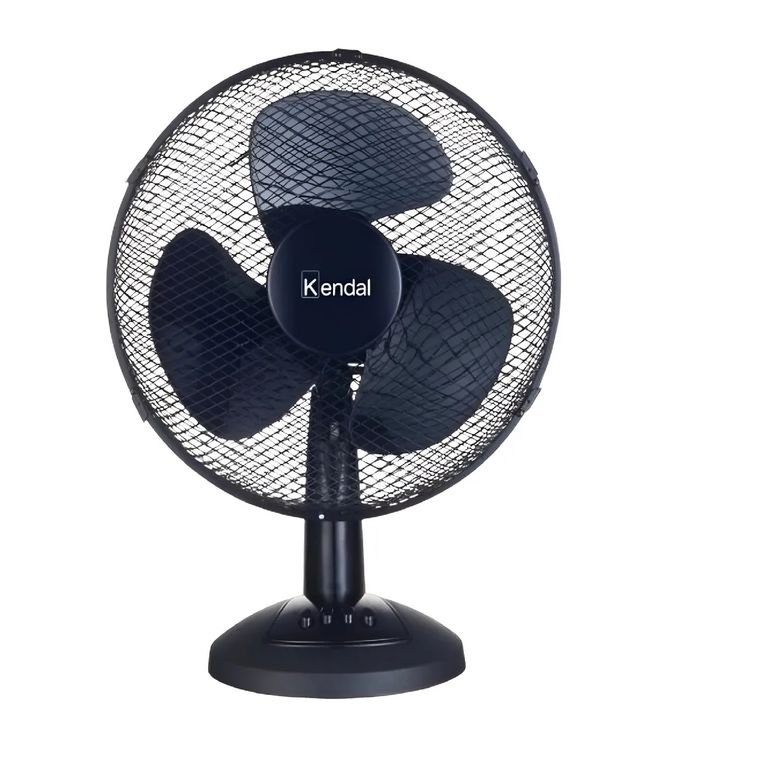 KENDAL Ventilador Mesa Sobremesa Silencioso 12 Negro