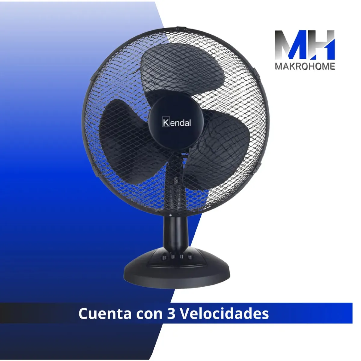 KENDAL - Ventilador Mesa Sobremesa Silencioso Kendal 12 Negro