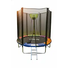 GENERICO - Cama Elástica 3,05 Mts Colores UpFun Malla Seguridad y Escalera (Gratis Aro Basquetbol) 10ft