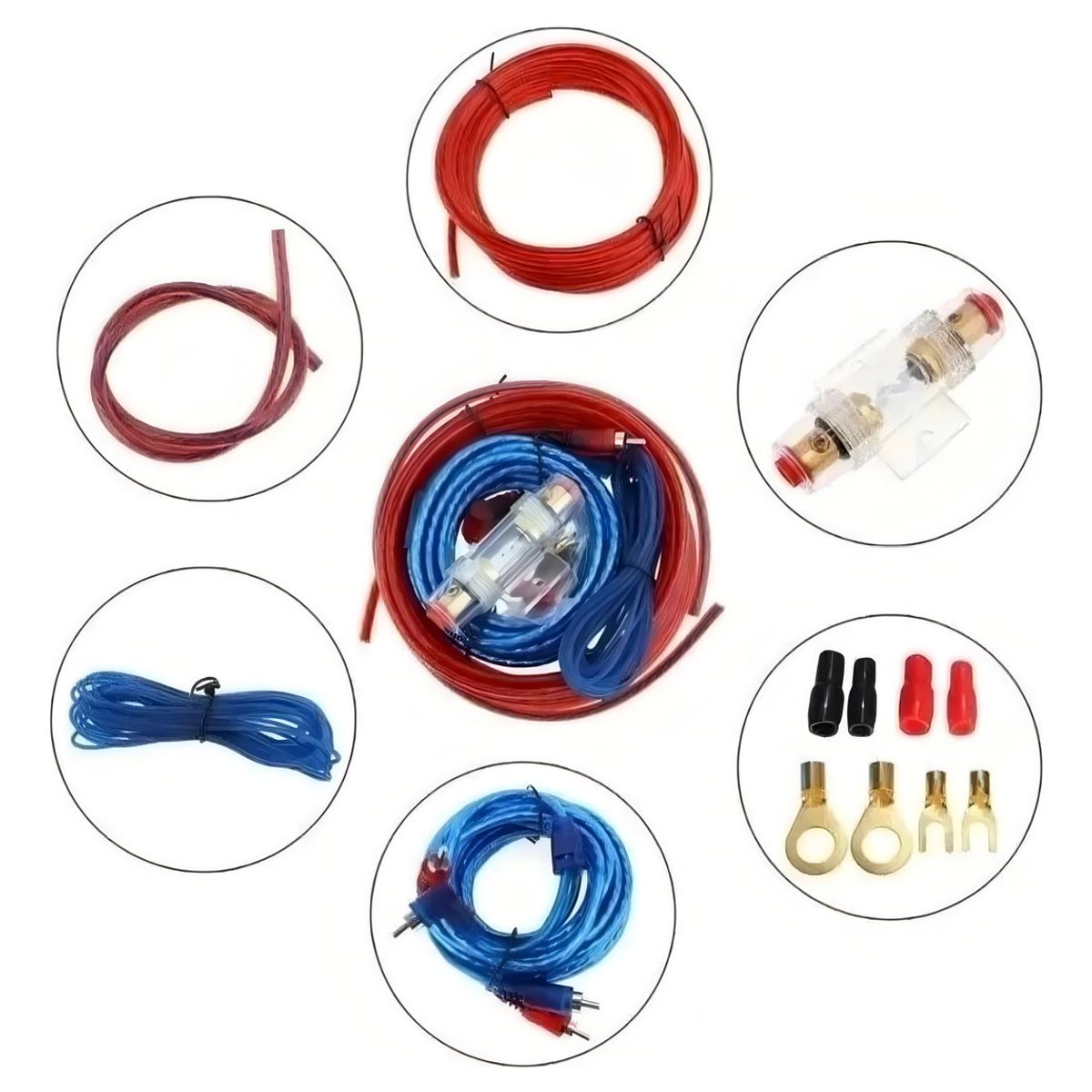 GENERICO - Kit De Cables Instalación Amplificador Subwoofer 1500watts