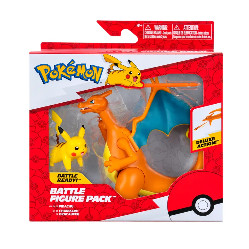 POKEMON - Pack de 2 Figuras de Batalla Charizard Y Pikachu Pokémon
