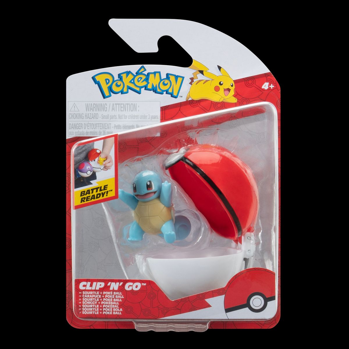 POKEMON - Figura De Clip N Go Squirtle Con Pokebola Pokemon