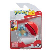 Figura De Clip N Go Squirtle Con Pokebola