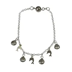 TAETHAI - Pulssera de plata 925 con dijes o colgantes sin piedras