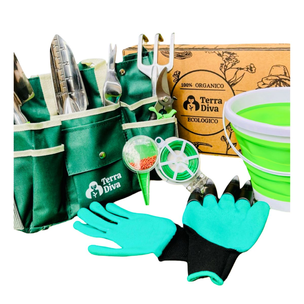 GENERICO - Kit Millaray Herramientas de Jardinería Terra Diva 10 componentes