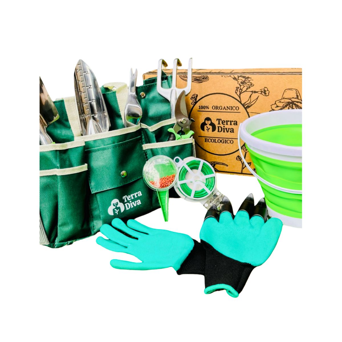 GENERICO - Kit Millaray Herramientas de Jardinería Terra Diva 10 componentes