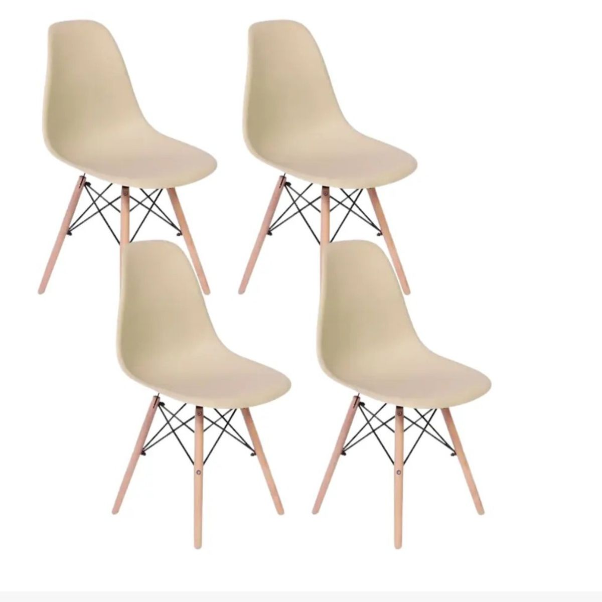 Pack 4 Sillas Eames Beige, marca CORI CORI - Foto Principal