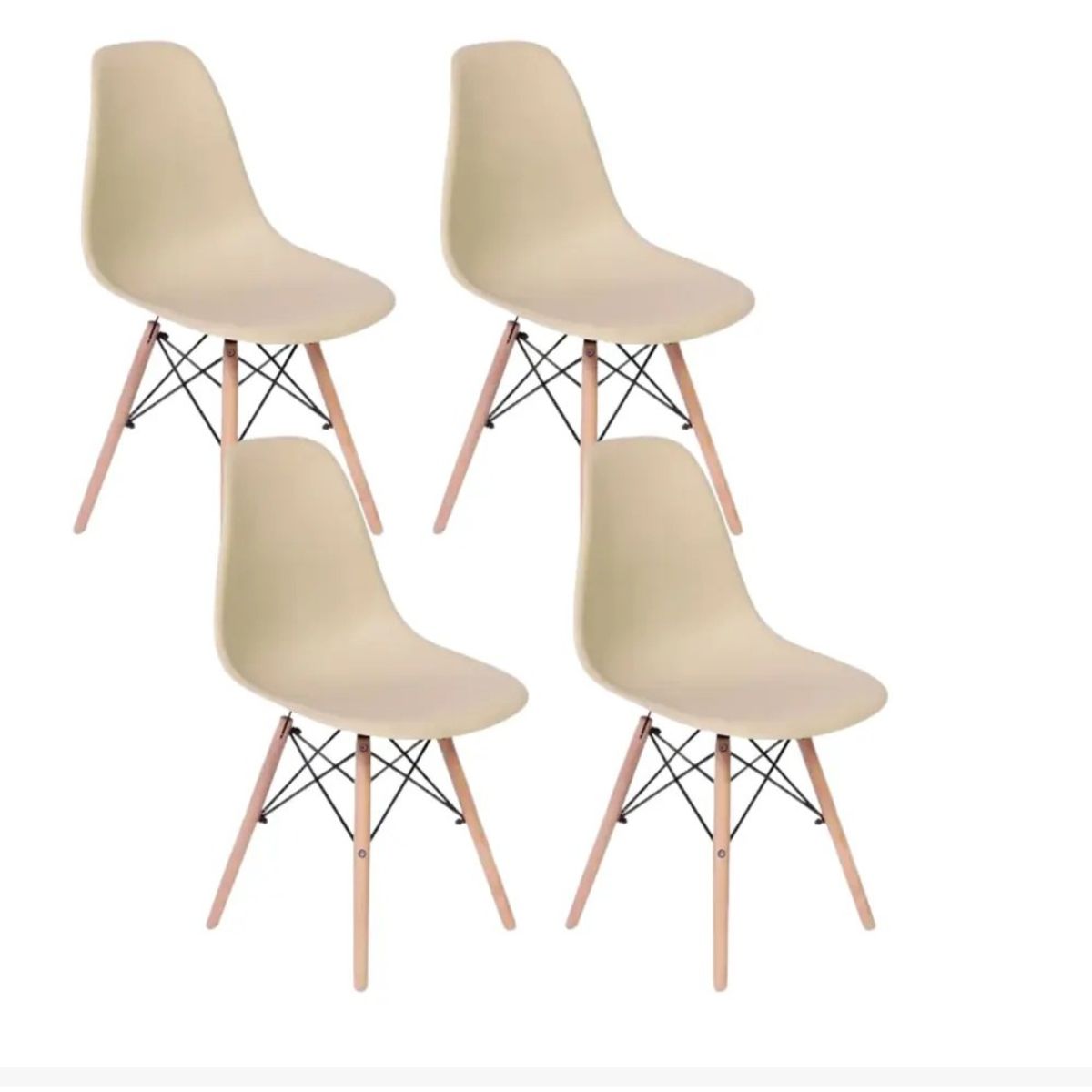 Pack 4 Sillas Eames Beige, marca CORI CORI - Foto Principal