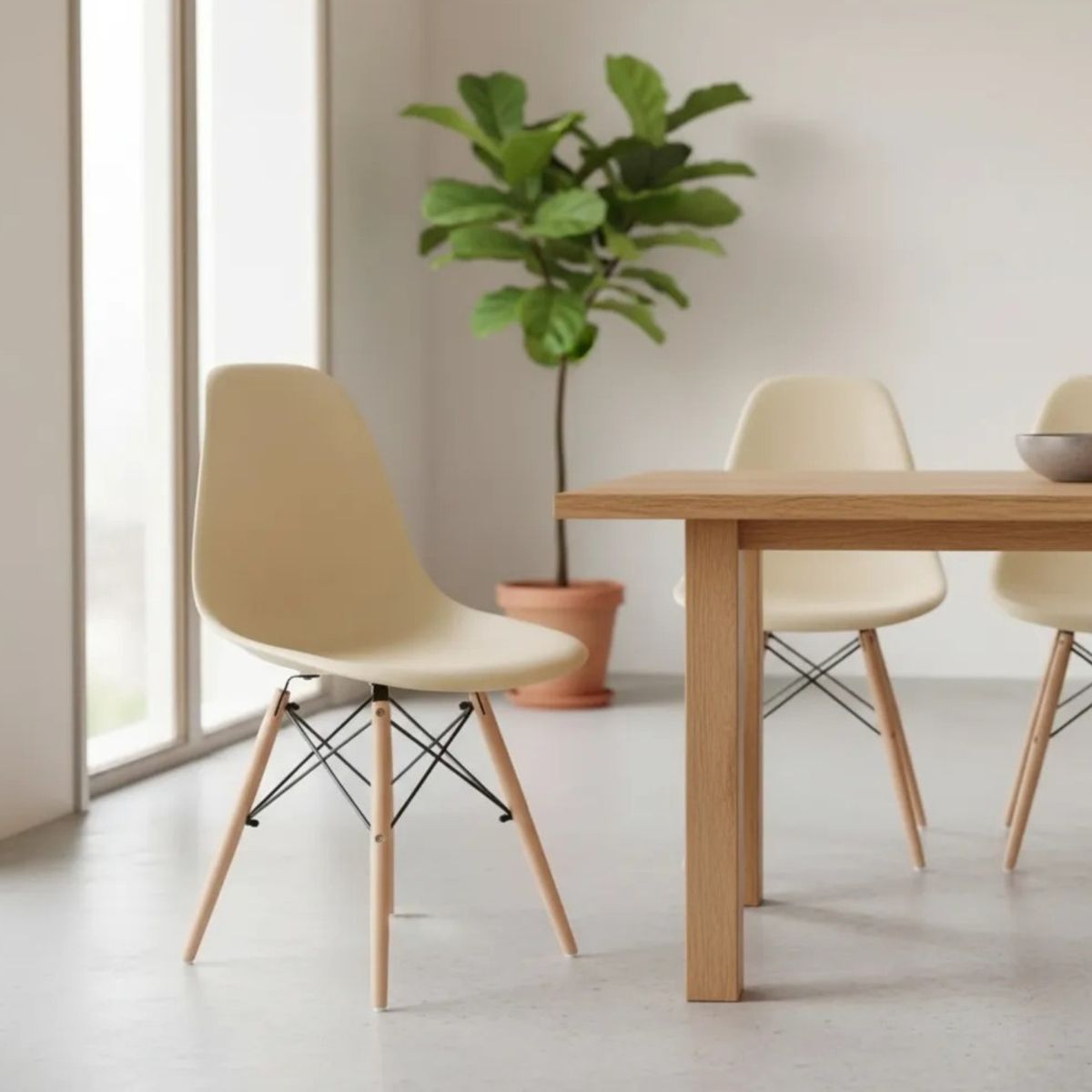 Pack 4 Sillas Eames Beige, marca CORI CORI - Foto 2