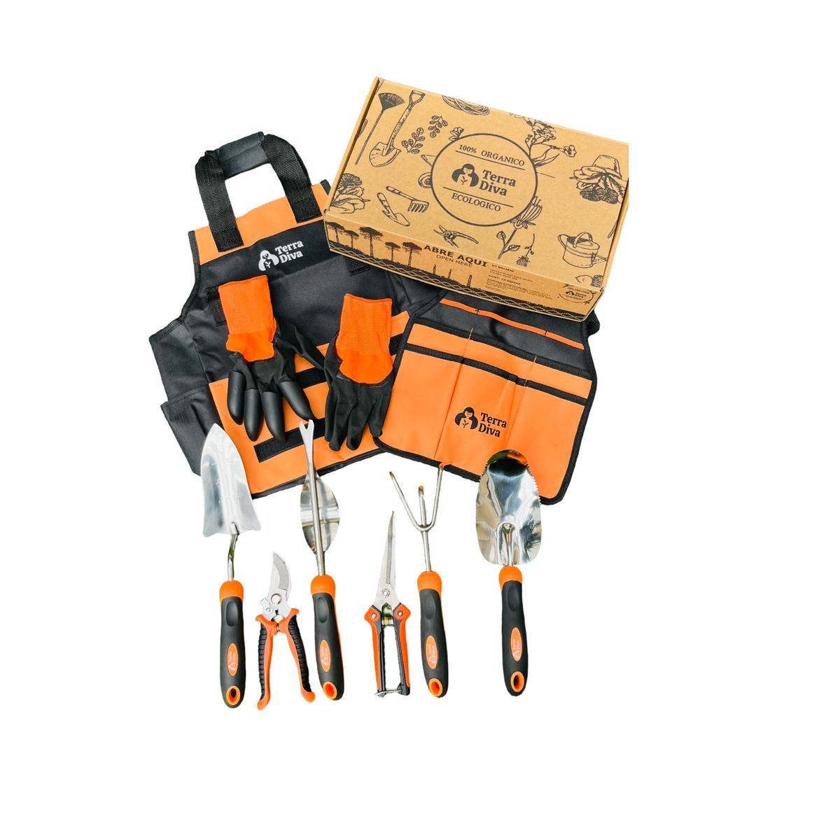 GENERICO - Kit Rayen Herramientas de Jardinería Terra Diva 9 componentes