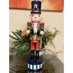 GENERICO - CASCANUECES MADERA TAMBOR NAVIDAD 38 CM