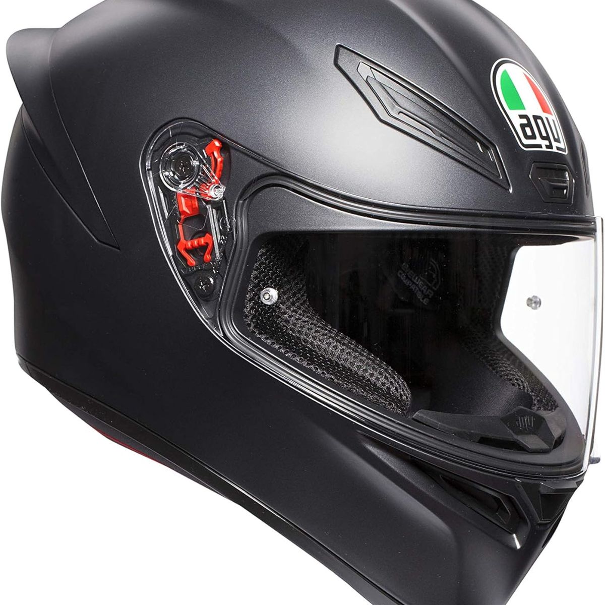 GENERICO - Casco AGV K1 S Negro Matte ECE 2206 QR Norma Chilena