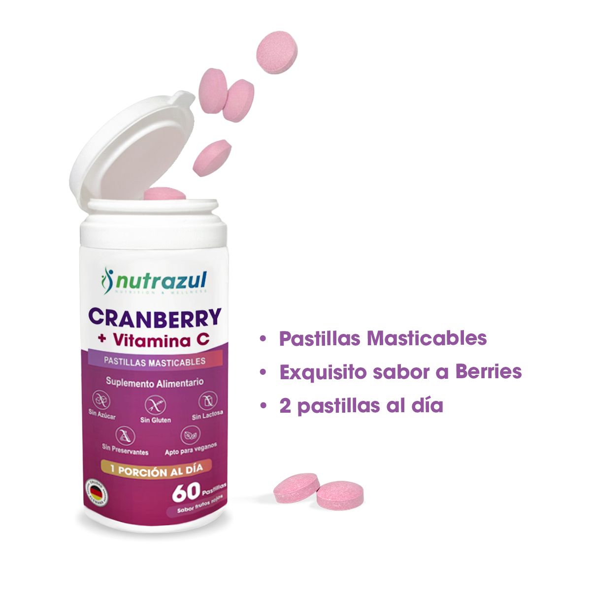 NUTRAZUL - Cranberry + Vitamina C - Pack 2 unidades
