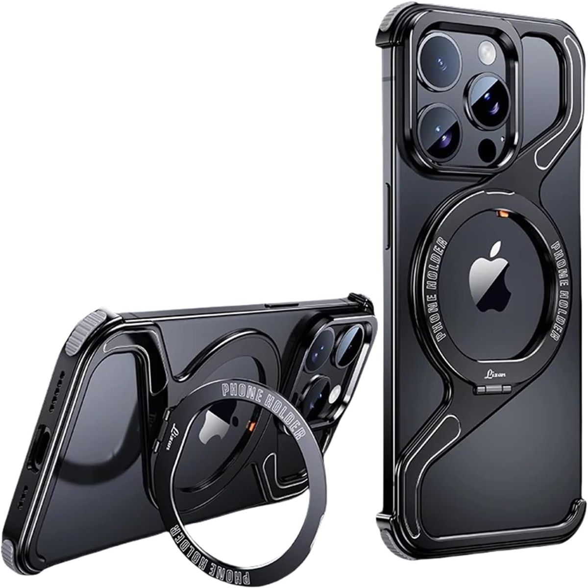 PUREPOWER - Funda Z Minimalista para iPhone 17 Pro Max: MagSafe, Base Magnética, Anti-Impacto y Aluminio Aero.