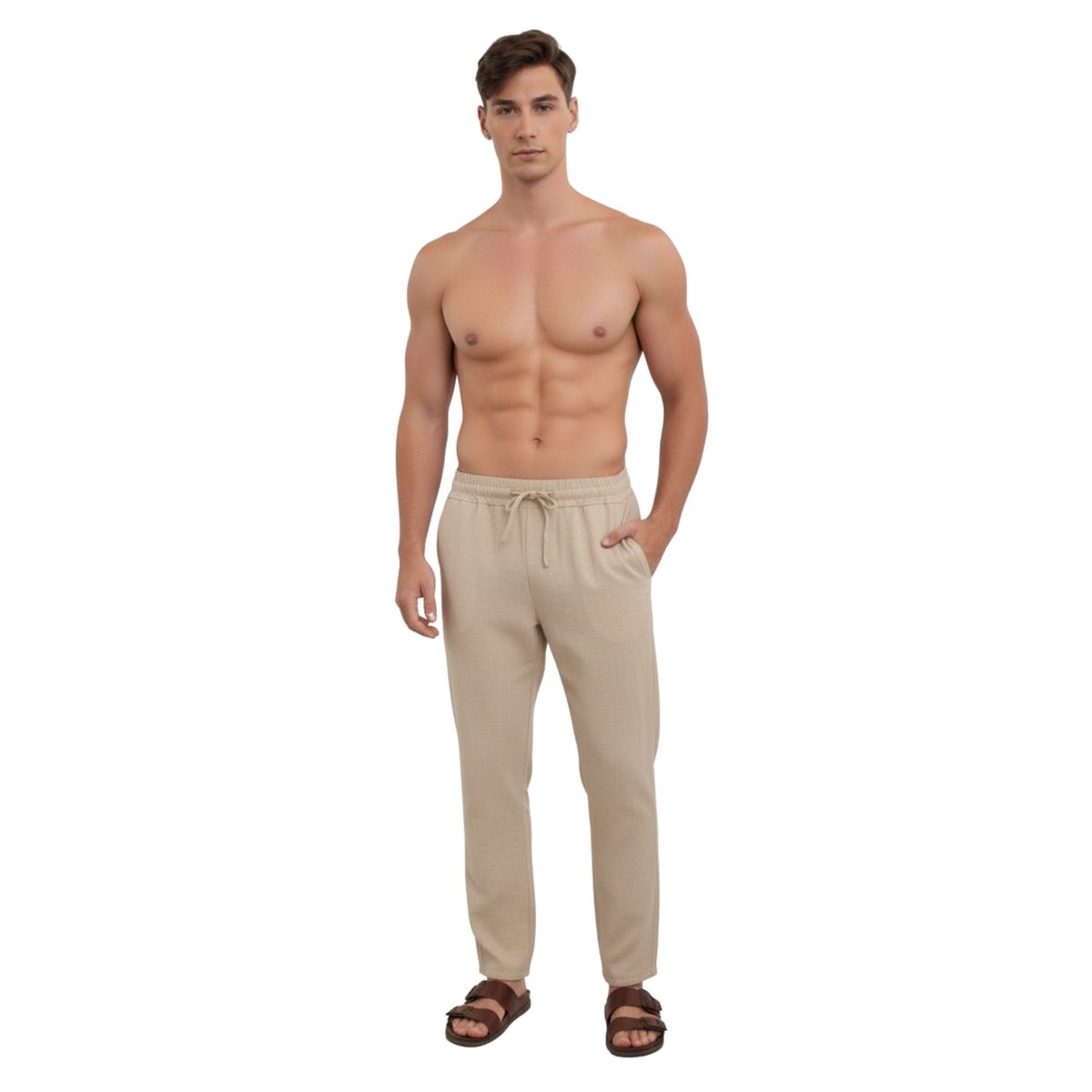 D'JOE - Pantalon Lino Hombre Verano Otawa