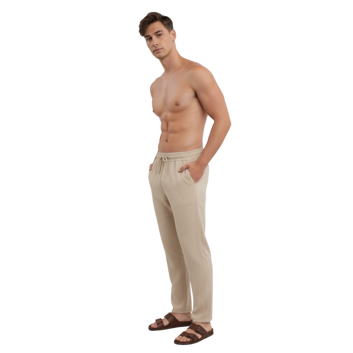 D'JOE - Pantalon Lino Hombre Verano Otawa