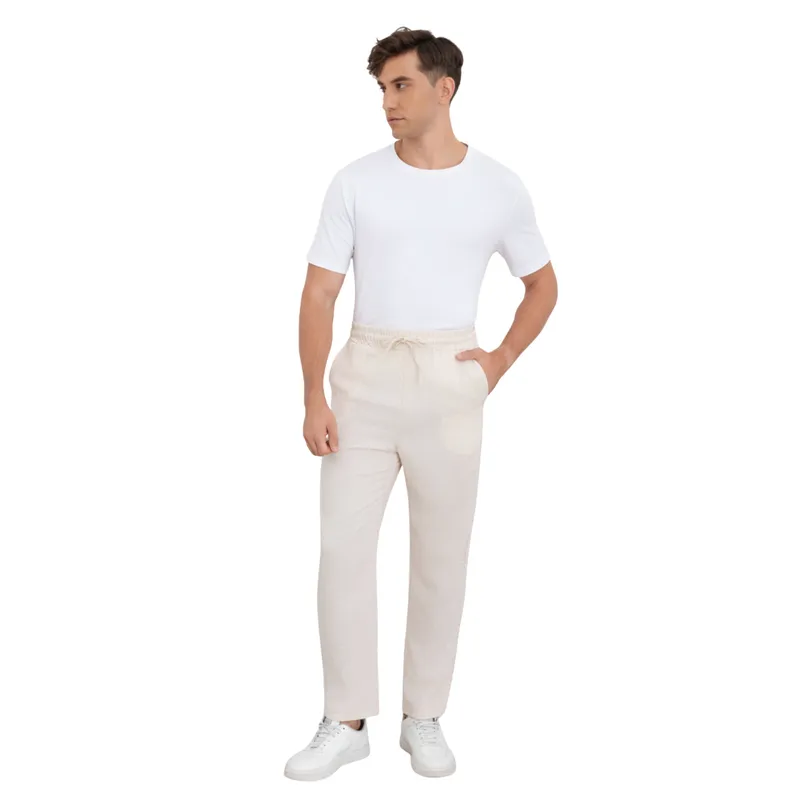 D'JOE - Pantalon Lino Hombre Verano Otawa