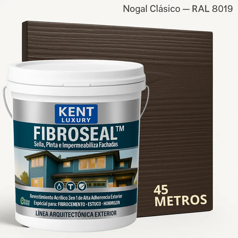 KENT - FIBRO SIDING - TINETA 10 LITROS FIBROSEAL™ - Nogal Clásico