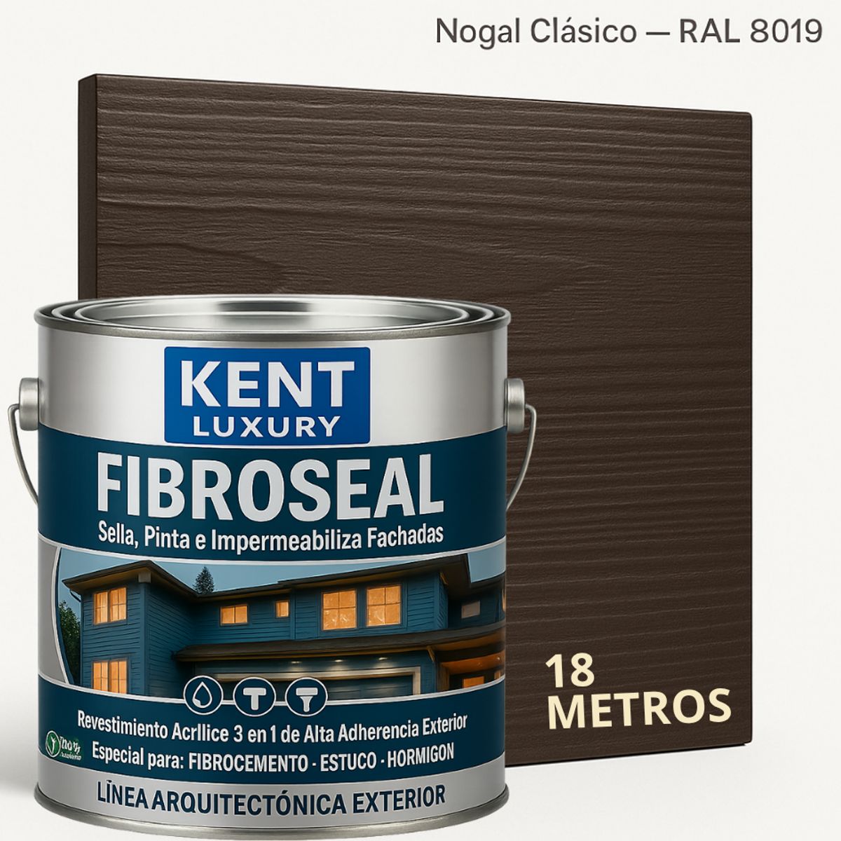 KENT - FIBROCEM SIDING - GALÓN FIBROSEAL™ - Nogal Clásico