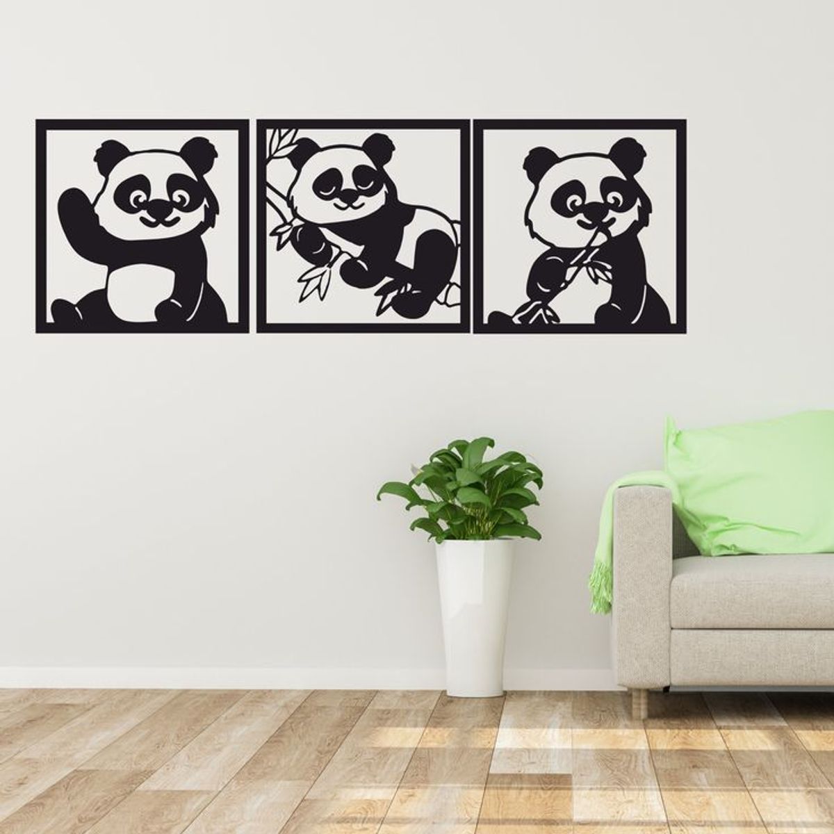 LOS REGALONES - Cuadro Decorativo Artesanal  Ositos en Madera Mdf