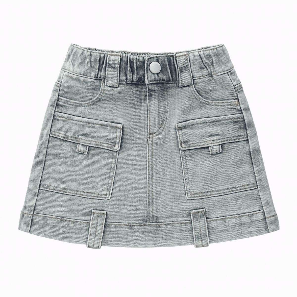 KIBOU - Falda Cargo Niña Con Bolsillos Moda Infantil 2025