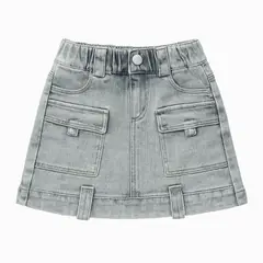 KIBOU - Falda Cargo Niña Con Bolsillos Moda Infantil 2025