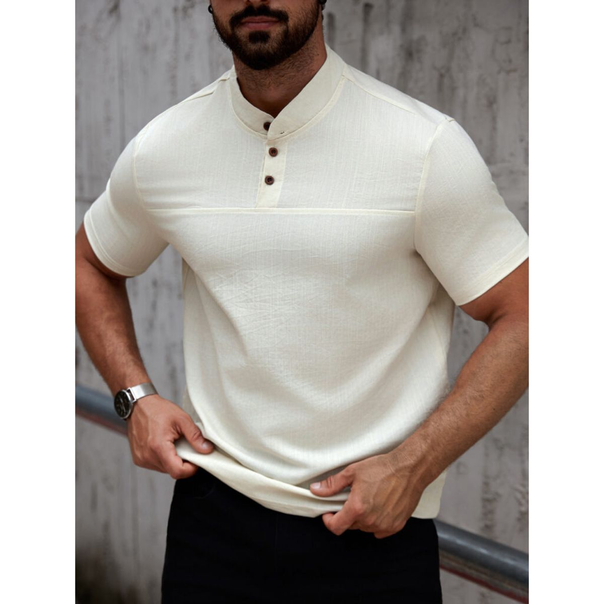 D'JOE - Camisa Lino Hombre Roma