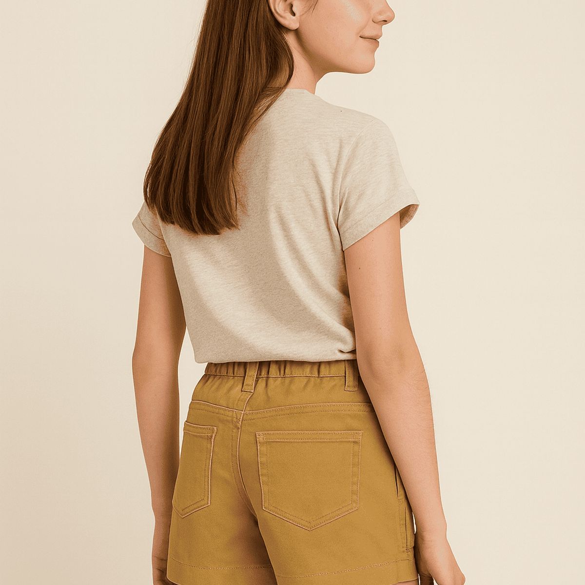 KIBOU - Short Cargo Niña Algodón Bolsillos Laterales