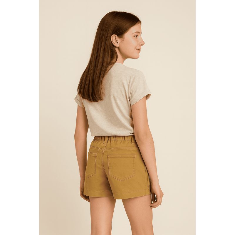 KIBOU - Short Cargo Niña Algodón Bolsillos Laterales