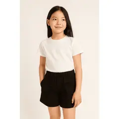 KIBOU - Short Cargo Niña Algodón Bolsillos Laterales