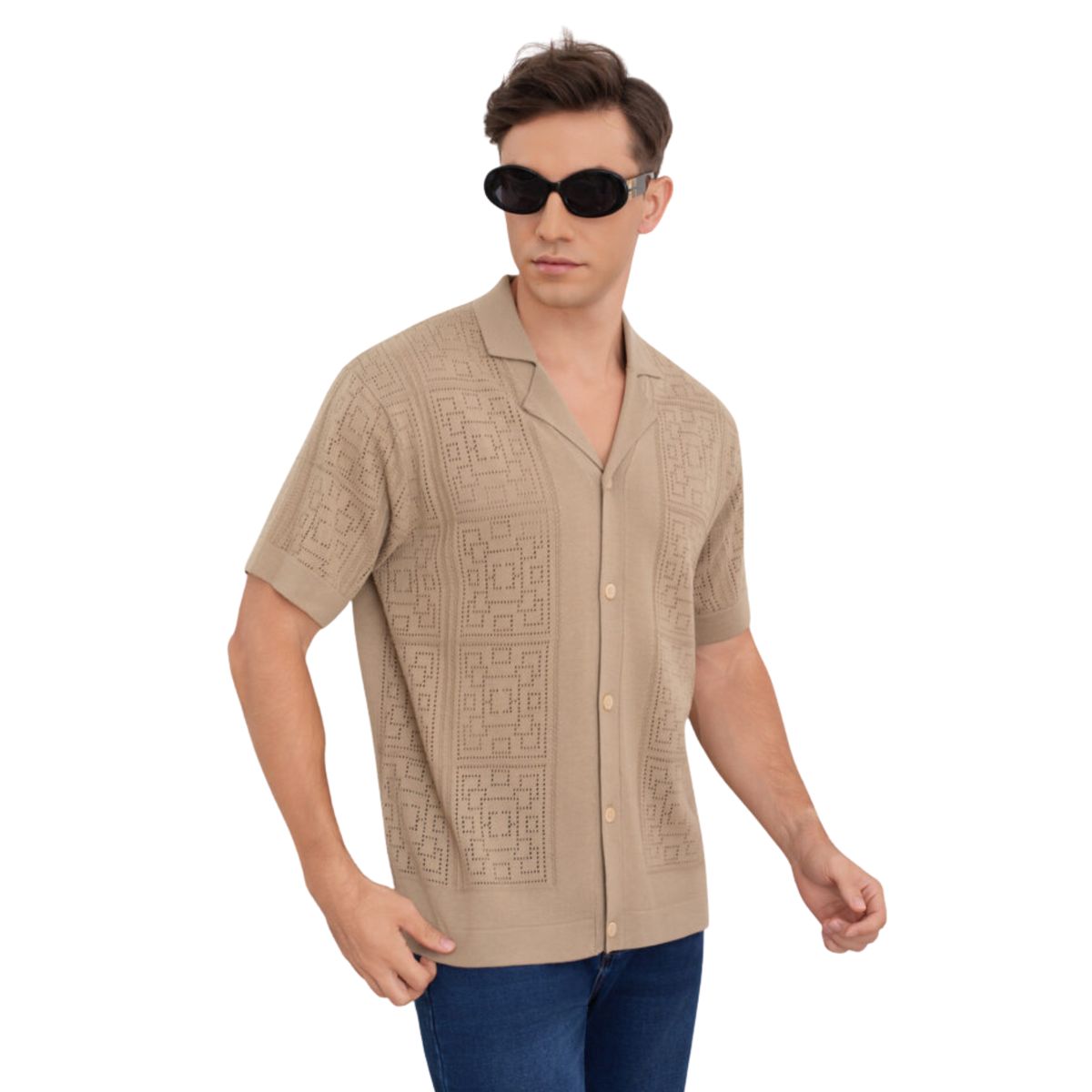 D'JOE - Camisa Tejida Hombre Alaska