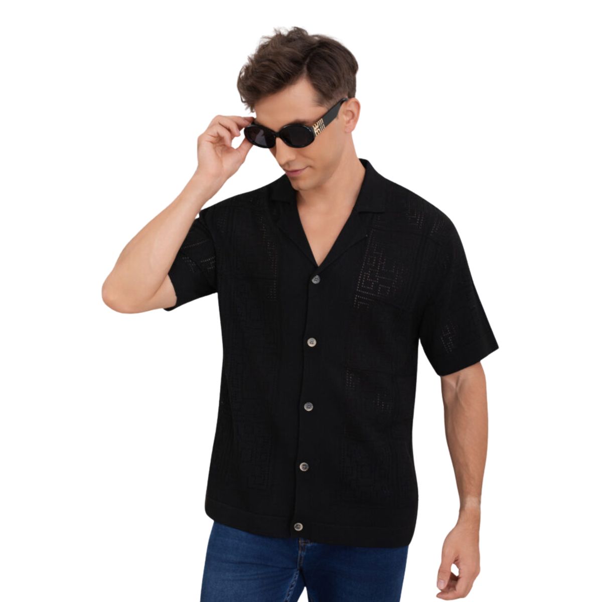 D'JOE - Camisa Tejida Hombre Alaska