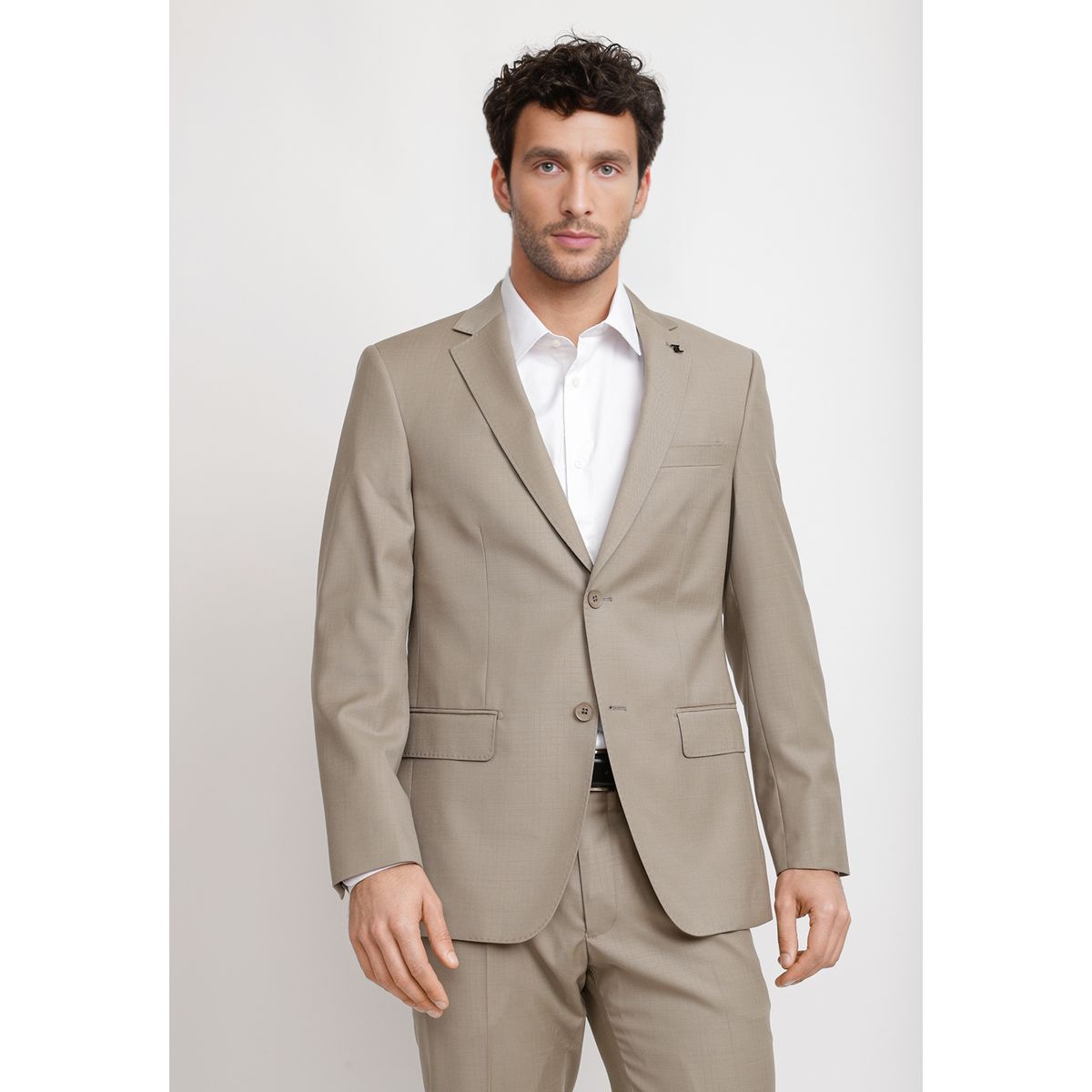 TRIAL - Chaqueta Hombre Formal Lana S100'S Mix&Color Khaki