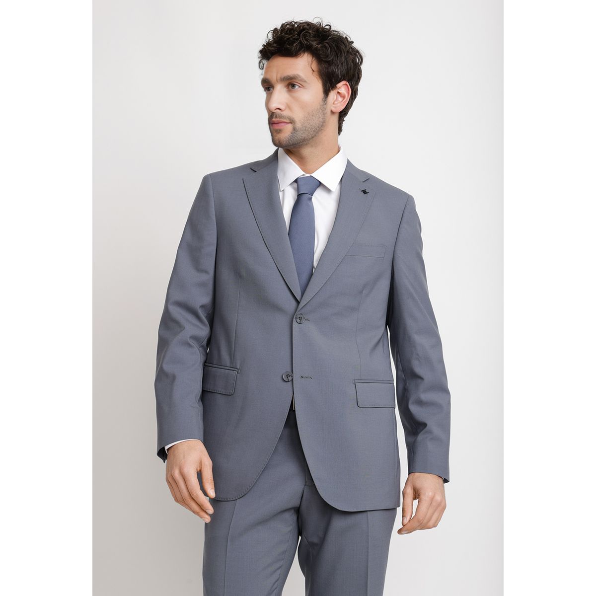 TRIAL - Chaqueta Hombre Formal Lana S100'S Mix&Color Azul Piedra