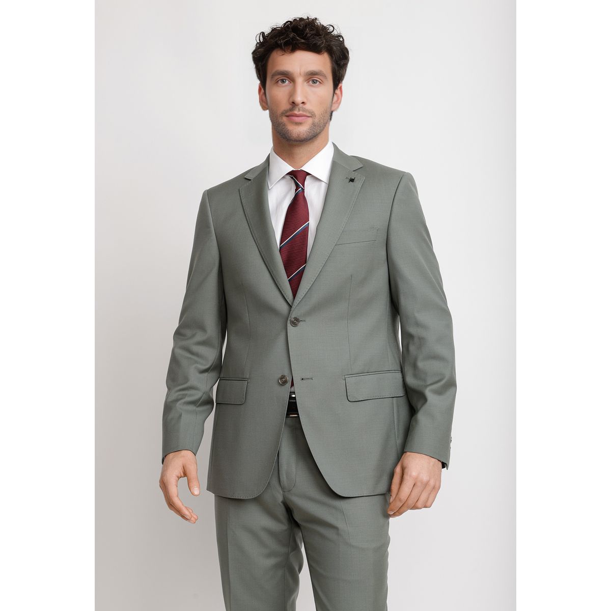 TRIAL - Chaqueta Hombre Formal Lana S100'S Mix&Color Verde