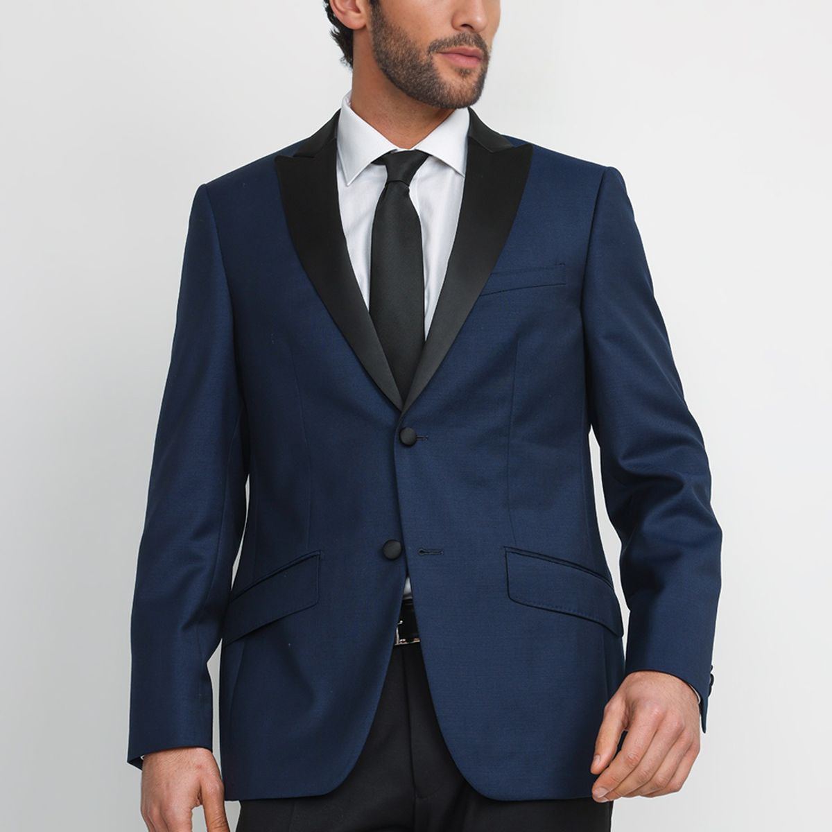 TRIAL - Chaqueta Hombre Formal Lana S100'S Smoking Azulino