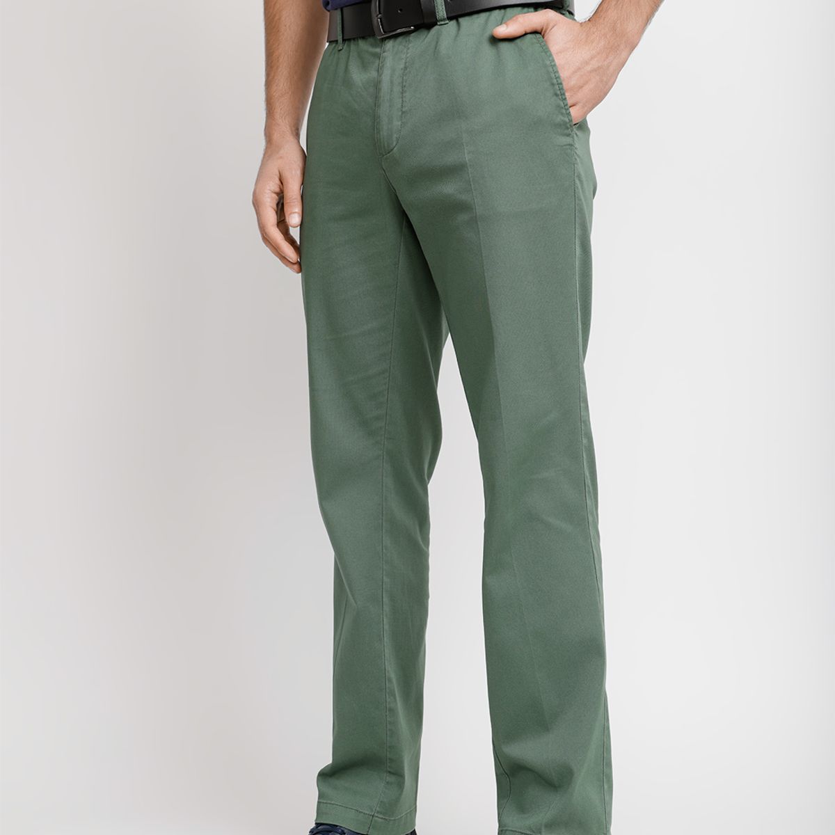 TRIAL - Pantalón Texturado Hombre Algodón Vulcan Verde