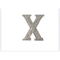 GENERICO - Figura decorativa Letra X de pie en estilo floral