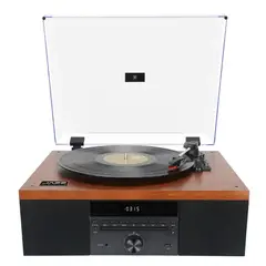 JAZZ DRUM - Tornamesa Retro 4 en 1 Jazz Audio 70´S Jewel CD y Radio FM