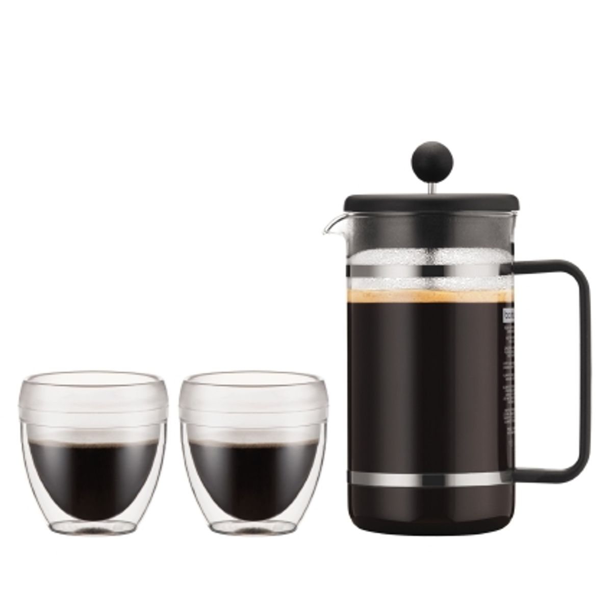 BODUM - Set Cafetera Prensa Francesa  de 1 Lts + 2 vasos de 250 ml.