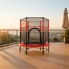 GENERICO - Cama Elástica Roja UpFun 1,4 metros con Malla seguridad 4,5 ft